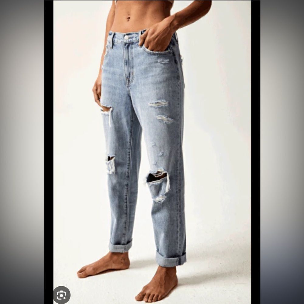 NWT Pistola Presley High Rise Relaxed Roller In Ridge Distressed